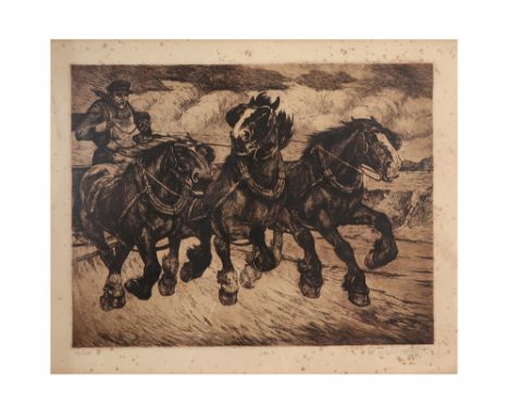 DE BUSSCHERE CONSTANT (1876 - 1951) 20th Cent. Belgian etching - signed Constant De Busschere || DE BUSSCHERE CONSTANT (1876 