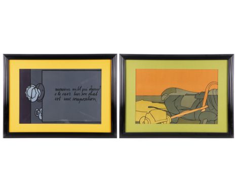 ADAMI VALERIO (° 1935) two Valerio Adami signed lithograph printed in colors || ADAMI VALERIO (° 1935) twee kleurlitho n° 19/