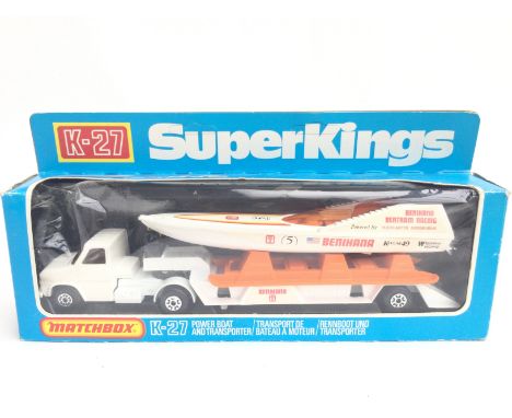 A Boxed Matchbox Power Boat and Transporter. # K-27.