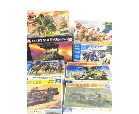 A Collection of Various Military Model Kits Including Airfix. Ataleri and Imex.