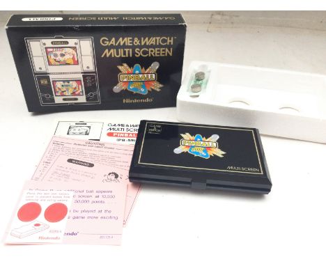 A Boxed Nintendo Game And Watch Multi Screen Pinball Game.