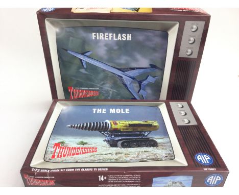 2 X Boxed Adventures in Plastic Thunderbird Model Kits. Fireflash and the Mole.