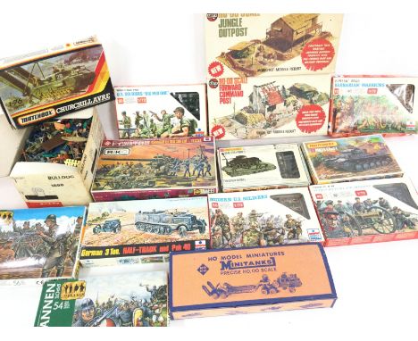 A Collection of Boxed Model Kits including Airfix. Revell. Roco. And a Collection of Loose Figures.