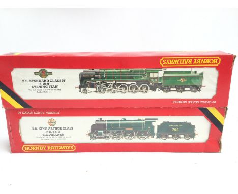 2 X Boxed 00 Gauge Hornby Locomotives a S.R. loco Sir Dinadan #R.154 and a Evening Star #R.065.