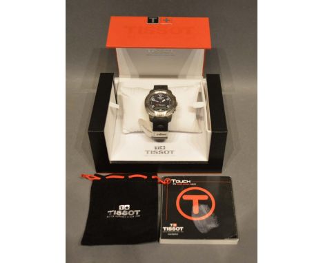 A Tissot Titanium T-Touch Gentleman's Wristwatch with rubber strap within original box 