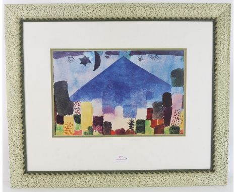 After August Macke. A pair of framed prints, Garden Gate 28 x 25cm and Mount Niesen  