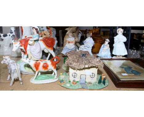 Royal Worcester Figures(2) including Old Country Ways, Coalport Figures(2) including Best Freinds & Visiting Days together wi