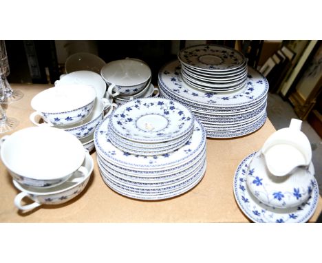 * Change to lot Royal Doulton only, no glassware*  Royal Doulton part dinner service, York town pattern, to comprise 12 soup 