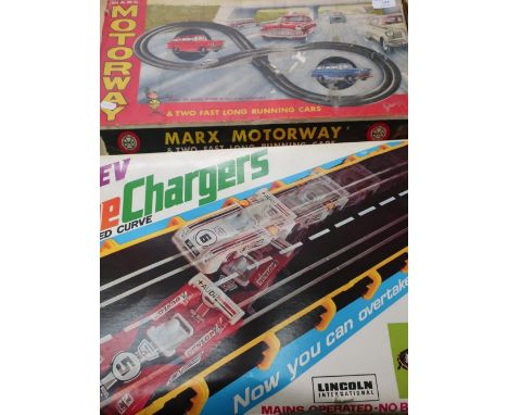 1960s Louis Marx &amp; Company 'Marx Motorway' and an Lincoln International HI-REV Lane Chargers (2) 