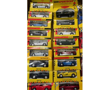 Sixteen Shell 'Classic Sportscar Collection' die-cast boxed model cars and five Maisto 'Super Car Collection' 