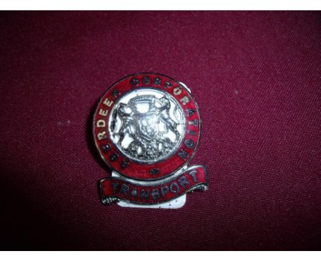 Aberdeen Corporation Transport enamel and white metal cap badge 