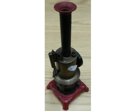 Early 20th C German stationary engine with integral burner and boiler 