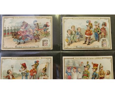 LIEBIG, Children Playing at Soldiers, complete S.611, Italian, a.m.r. (2), FR to VG, 6