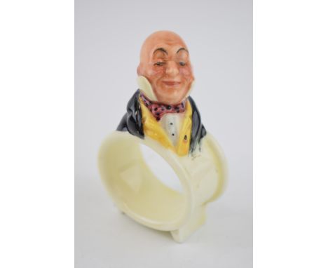 Royal Doulton Dickens napkin ring Micawber.  In good condition with no obvious damage or restoration. Minor nip to base.