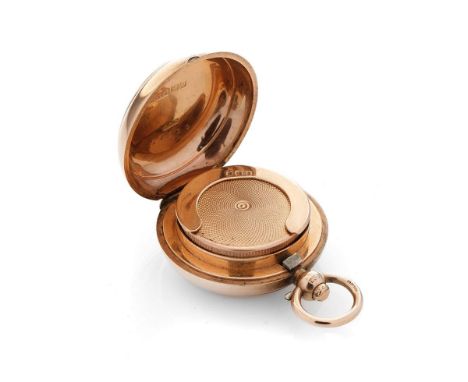 Gold 9ct hallmarked FULL sovereign case. Gross weight 17.2g.  Engine turned decorated case with some very minor localised wea