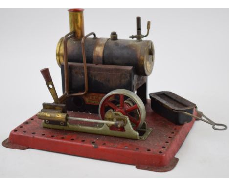 Vintage Mamod steam engine with burner 21cm wide.  