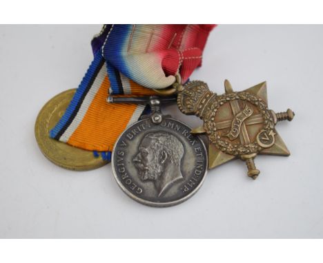 A trio of World War medals to include 1914-1915 star, 1914-18 silver medal and the Great War medal, awarded to 64641 DVR A RO