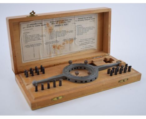 Boxed Bergeon 30400 universal watchmakers casebook tool  In good original usable condition.This lot is part of a retired watc