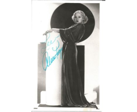 Alice Faye signed 6x4 black and white vintage photo. Alice Jeanne Faye May 5, 1915 - May 9, 1998, was an American actress and