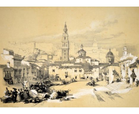 Roberts, David. Picturesque Sketches in Spain, taken during the years 1832 and 1833, first edition, tinted lithographed title