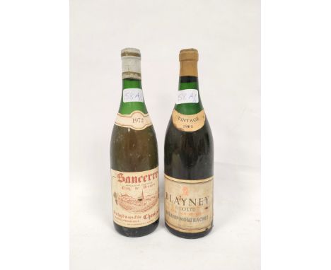 Batard Montrachet vintage 1964, Bottled by Blayney &amp; Co Ltd, 88 Grey st Newcastle upon Tyne, with Clos de Beaujeu 1972.&n