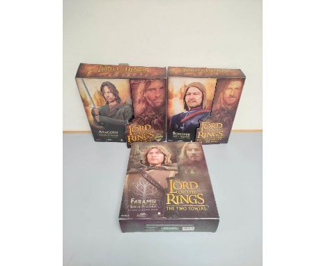 Lord of the Rings. Sideshow Collectibles 2006/7 Aragorn, Faramir and Boromir 1:6 scale figures. (3) 