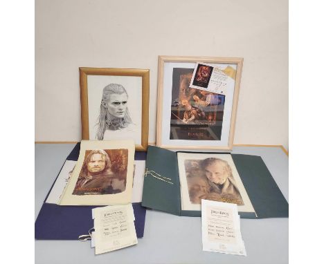 Lord of the Rings. Artwork to include two limited edition Art Portfolios by Cards Inc, a limited edition print by Cards Inc e