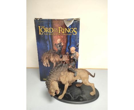 Lord of the Rings. Sideshow Collectibles 2005 limited edition Gothmog with Warg figurine no 1729/4500. Boxed. H38cm 