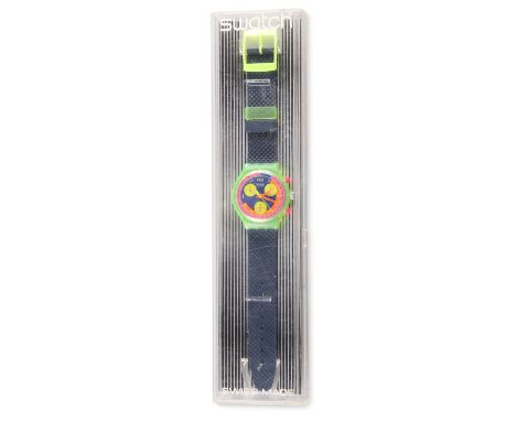 A SWATCH CHRONOGRAPH WATCH,&nbsp;Grand Prix, reference SCJ101, circa 1992CONDITION REPORTWatch is not currently functioning, 