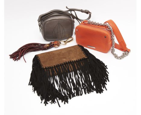 THREE DESIGNER LEATHER HANDBAGS, including AN ISABEL MARANT SUEDE&nbsp;HANDBAG, with box; and TWO AMANDA WAKELEY HANDBAGS, on