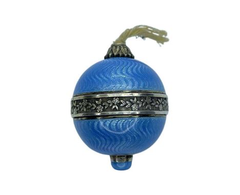 Silver Gilt and Guilloche Enamel Bell Push. Unmarked. Early 20th CenturyLength 4.5 cmsCondition report: Good. No losses to en