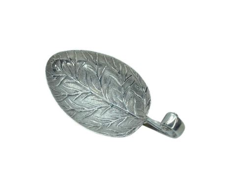 Georgian Silver Naturalistic Caddy Spoon. c.1800-1820. 10.5 g. Bowl styled as a leafLength 6.5 cmsCondition report: Excellent