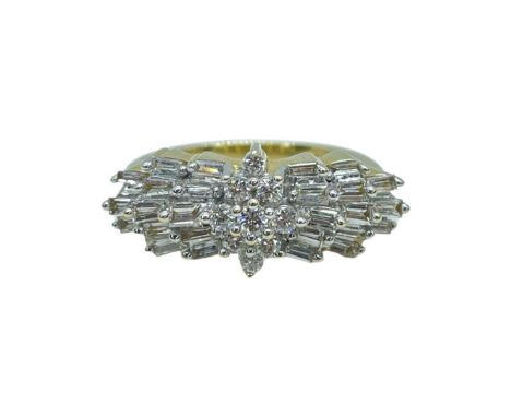 18ct Gold And Diamond Ring, Size N Condition report: Excellent Condition