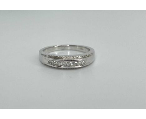 9ct White Gold And 0.24ct Brilliant Cut Diamonds Half Eternity Ring 9ct white gold half eternity ring set with eight round br