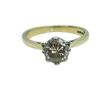 9ct Gold And Diamond Solitaire Ring. Size LCondition report: Excellent Condition, No damage
