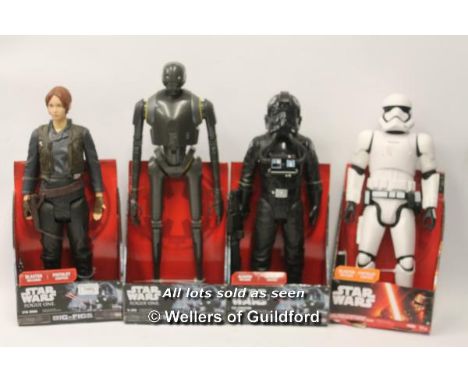 *Star Wars: four new large scale 18" figures (Lot subject to VAT)