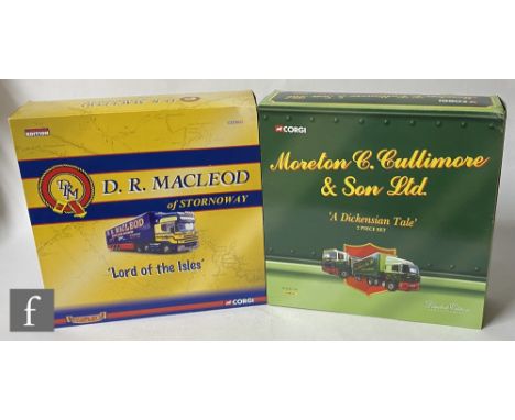 Two Corgi 1:50 scale diecast model gift sets, CC99154 Moreton C. Cullimore &amp; Son Ltd A Dickensian Tale containing ERF ECS