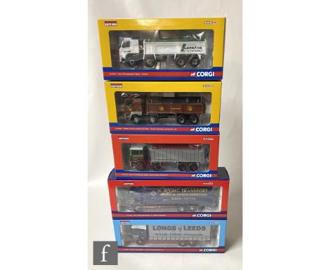 Five Corgi Rigids 1:50 scale diecast models, to include CC13905 Henry Streeter LTD. Foden Alpha Aggregate Tipper, CC11913 Bri