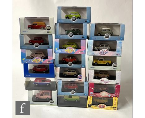 Twenty Oxford Diecast Mini models, to include Roadshow, Commercial, Oxford Automobile Company and similar issues, all boxed. 