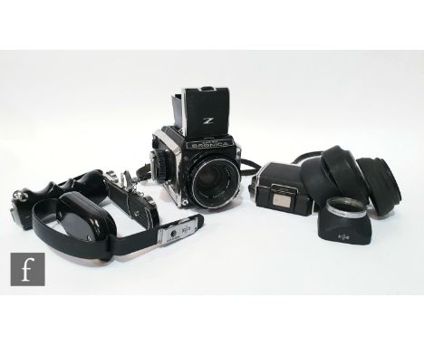 A Zenza Bronica S2 medium format camera outfit, circa 1965, comprising body serial number 75237, fitted with Nikkor-P 1:2.8 f
