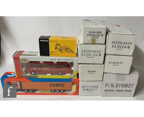 Ten assorted diecast models, comprising Tekno CVRTC 2003 Scania Torpedo&nbsp; with Box Trailer, limited edition number 50 of 