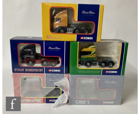Five Corgi 1:50 scale diecast models, to include CC12705 Jack Richards &amp; Son LTD ERF ECS Tractor Unit, CC12206 Macfarlane