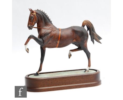 A boxed limited edition Royal Worcester equestrian study modelled by Doris Lindner titled Hackney Stallion, numbered 217 of 5