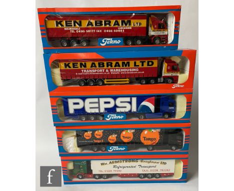 Five Tekno 1:50 scale British Collection road transport diecast models, comprising No. 36 Ken Abram, No. 98 Ken Abram, No. 80