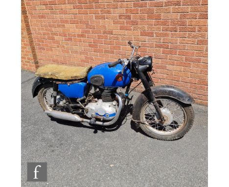 A 1960 AJS 248cc motorcycle, model 14, in blue and black, not registered, frame no 7889, engine no 60/14 6572, gear box no G7