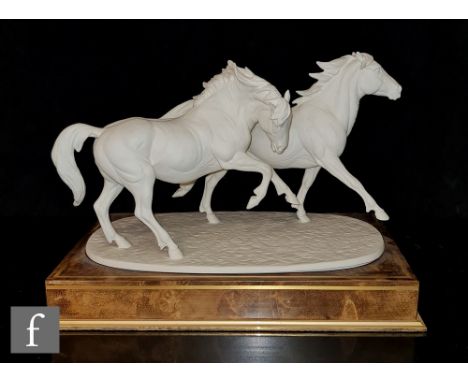 A boxed limited edition Royal Worcester 'Classic Sculpture' figure modelled by Doris Lindner entitled Galloping Ponies, numbe