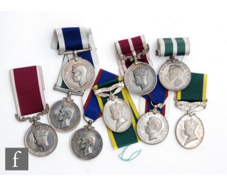 Nine George VI medals, two Royal Fleet Reserve Long Service and Good Conduct Medals to JX. 158707 J.W Hawkins A.B.R.F.R and S