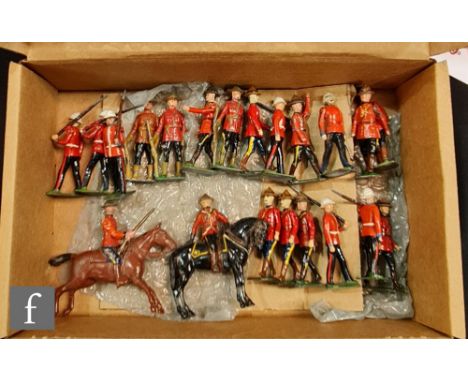 A collection of Britains hollowcast Canadian toy soldiers comprising set 1633 Princess Patricia's Canadian Light Infantry,&nb