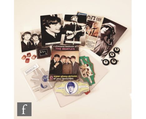 A mixed collection of vintage Beatles memorabilia, to include a group of cigar bands including Morrita 1-12, Murillo 1-10, Ro