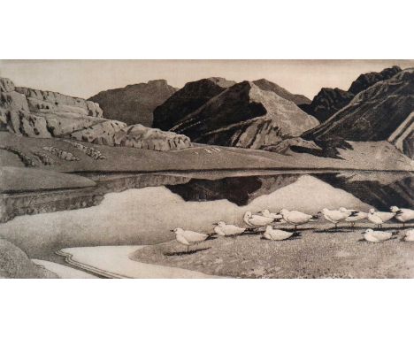Charles Frederick Tunnicliffe OBE RA (1901-1979) Hebridean Landscape, 1935, signed in pencil bottom right, numbered 14/50, aq